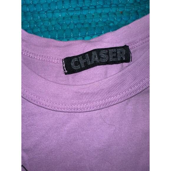 Y2K CHASER AC DC HIGHWAY TO HELL LAVENDER CROP TANK TOP BAND TEE M - Picture 3 of 6